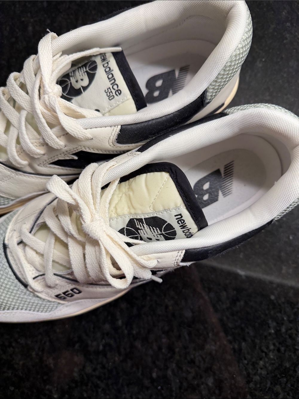 New Balance 550 Men’s White and Light Gray Sneakers size 12 - Picture 4 of 5